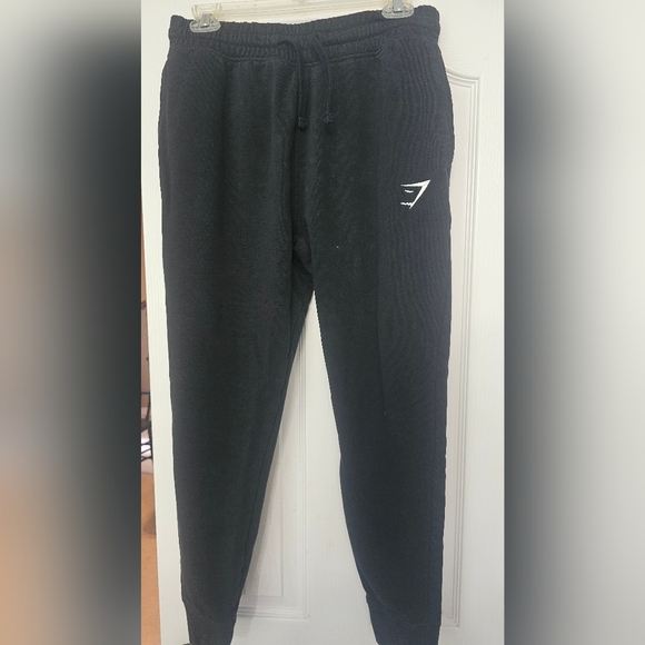 GYMSHARK Black Joggers with SHARK Logo SIZE MEDIUM - Picture 5 of 7